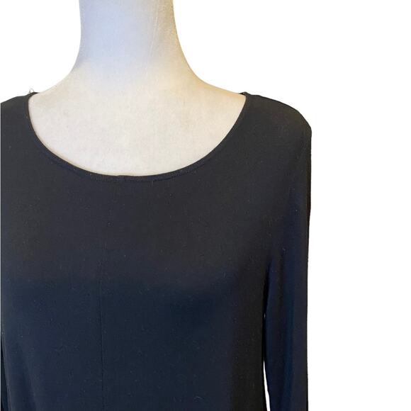 COMFY USA Black Knit Asymmetric Tunic Dress with Pocket Size‎ XSmall - Picture 4 of 10